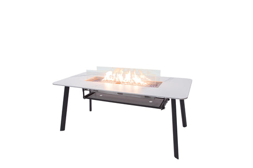 Elementi Plus Oslo Marble Porcelain Gas Fire Table 70" Fire Pit Table Elementi Natural Gas  