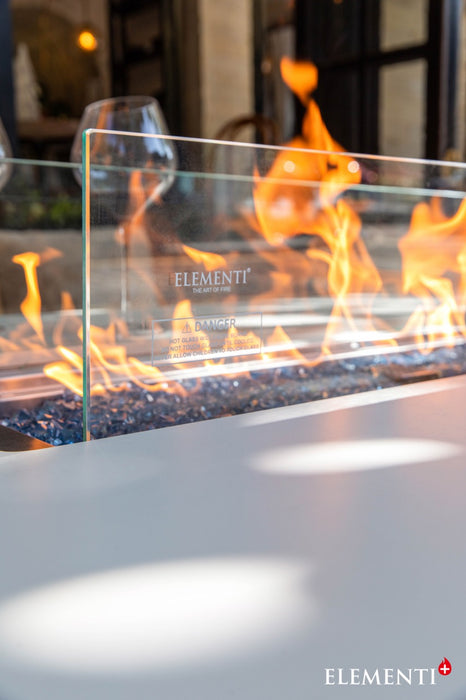 Elementi Plus Oslo Marble Porcelain Gas Fire Table 70" Fire Pit Table Elementi   
