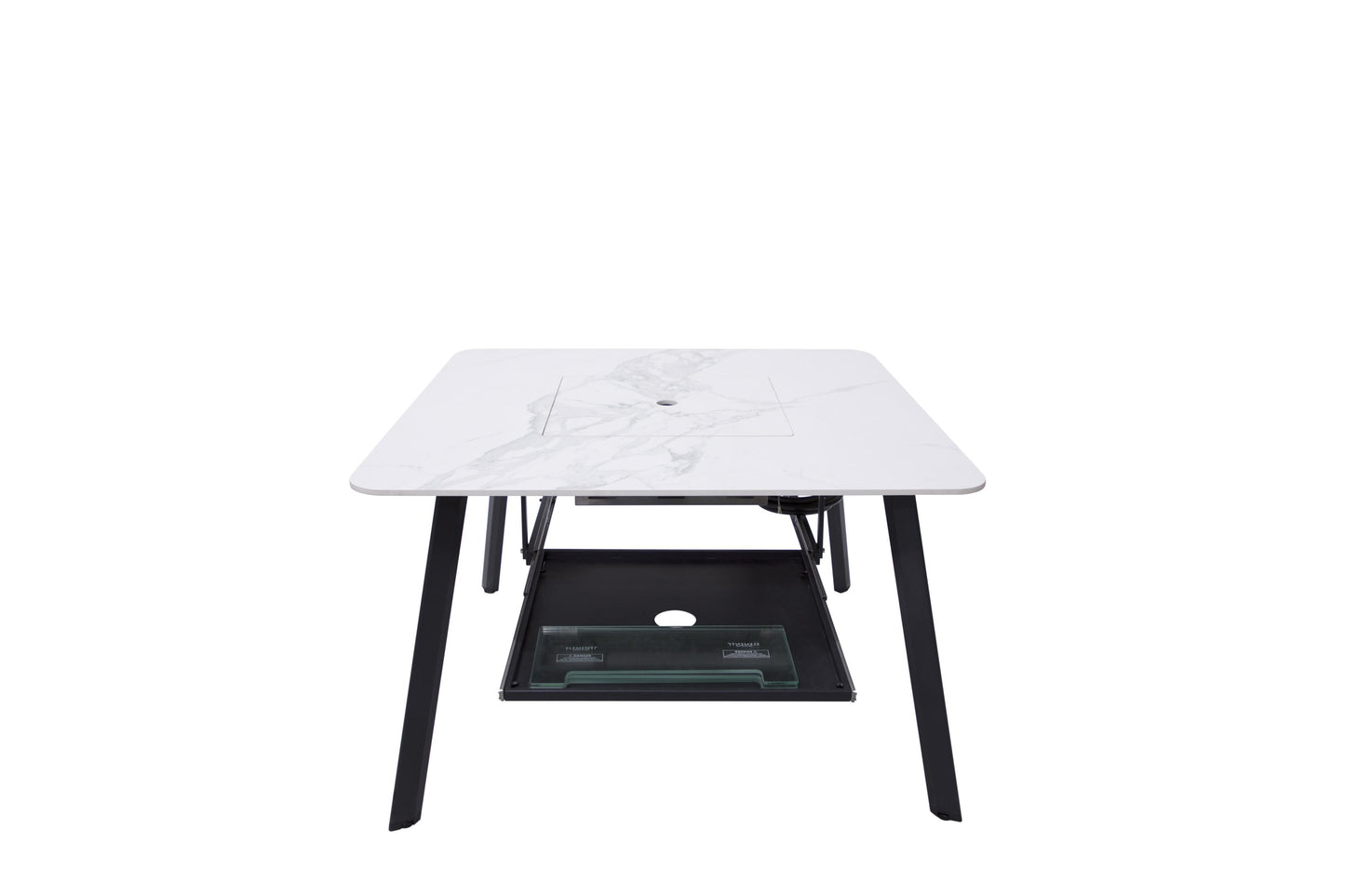 Elementi Plus Helsinki Marble Porcelain Gas Fire Table 47" Fire Pit Table Elementi   