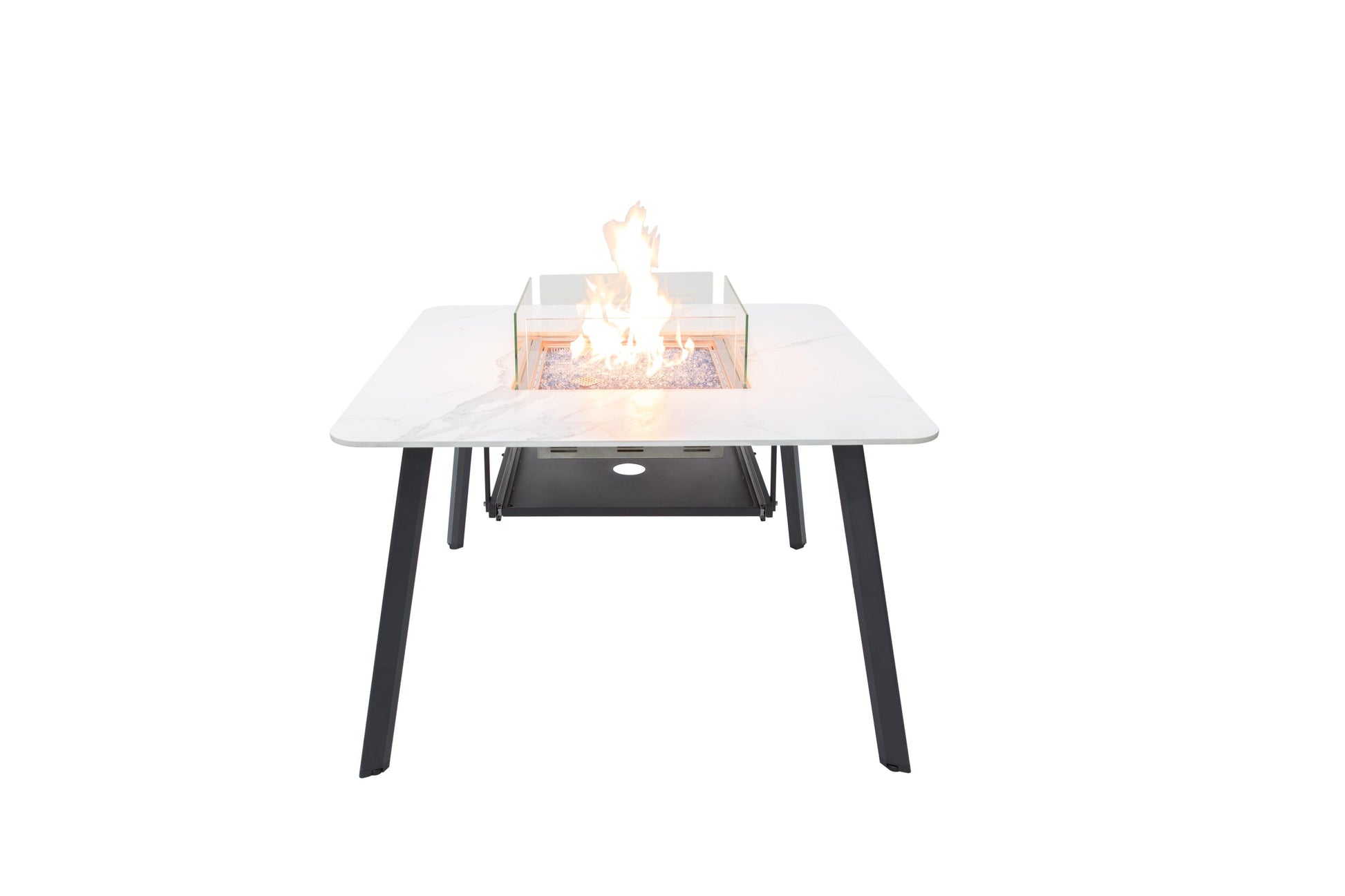 Elementi Plus Helsinki Marble Porcelain Gas Fire Table 47" Fire Pit Table Elementi   