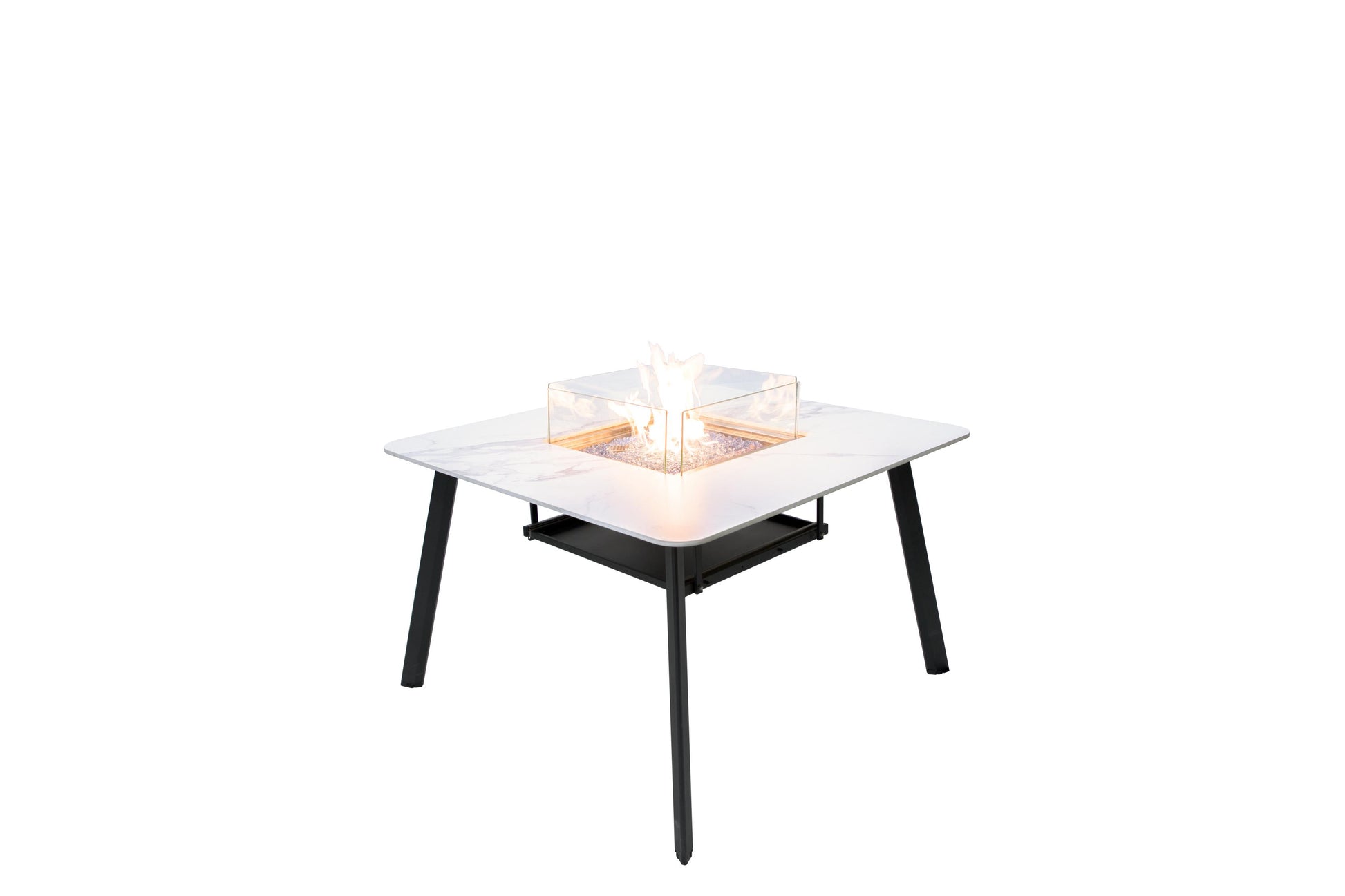 Elementi Plus Helsinki Marble Porcelain Gas Fire Table 47" Fire Pit Table Elementi   