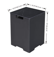 Elementi Plus Square Tank Cover - Marble Porcelain Top with GFRC Base 16" x 16" x 25" - Multiple Colors Available Tank Cover Elementi   