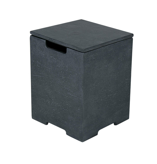 Elementi Plus Square Concrete Tank Cover 16" x 16" x 21" - Multiple Colors Available Tank Cover Elementi Dark Gray  