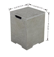 Elementi Plus Square Concrete Tank Cover 16" x 16" x 21" - Multiple Colors Available Tank Cover Elementi   