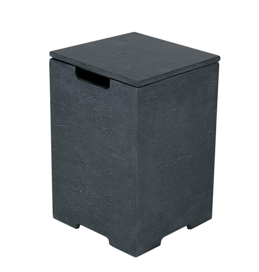 Elementi Plus Square Concrete Tank Cover 16" x 16" x 25" - Multiple Colors Available Tank Cover Elementi Dark Gray  