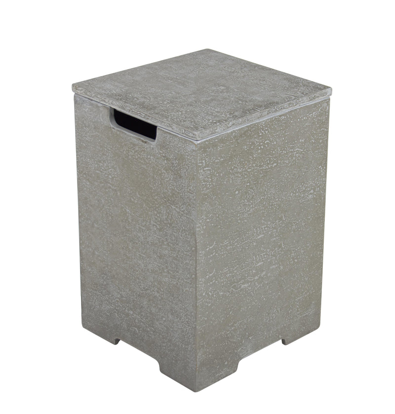 Elementi Plus Square Concrete Tank Cover 16" x 16" x 25" - Multiple Colors Available Tank Cover Elementi Light Gray  
