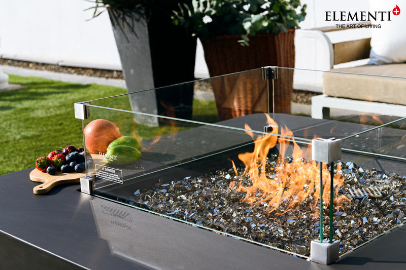 Elementi Plus Glass Wind Guard, Square 24" Wind Guards Elementi   