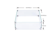 Elementi Plus Glass Wind Guard, Square 24" Wind Guards Elementi   