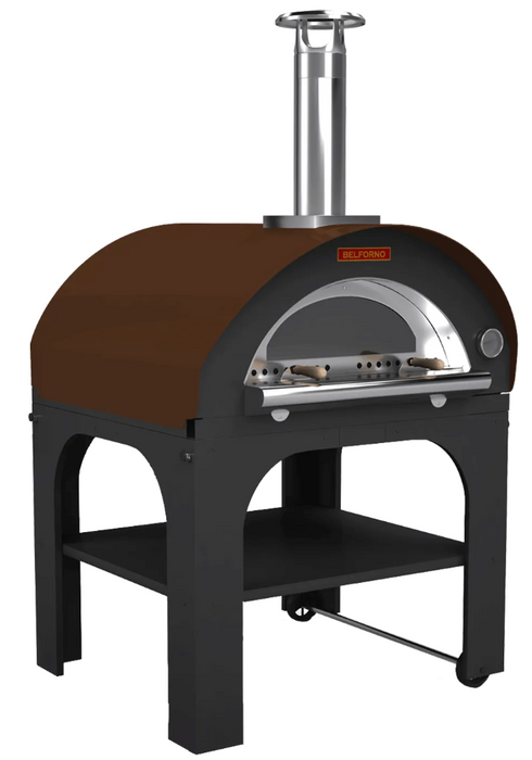 Belforno Grande Wood Fired Portable Free Standing Outdoor Pizza Oven, Available in 6 Colors, Cook 4 pizzas at a time Pizza Oven Belforno Copper  