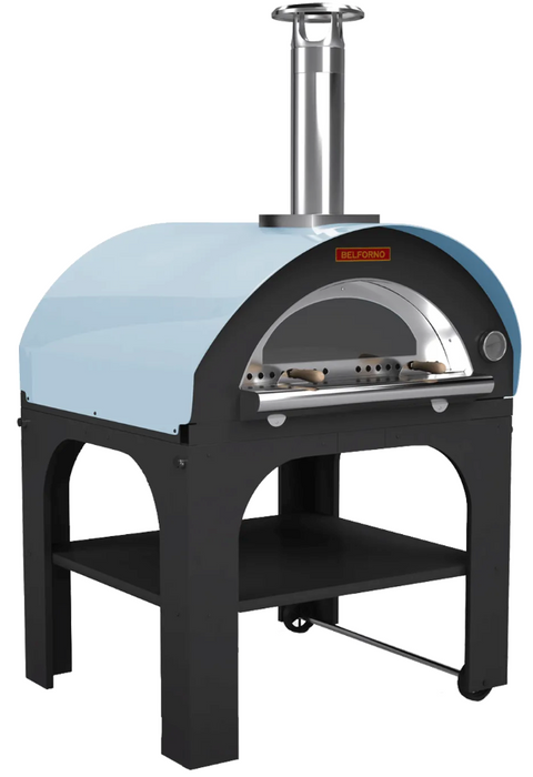 Belforno Grande Wood Fired Portable Free Standing Outdoor Pizza Oven, Available in 6 Colors, Cook 4 pizzas at a time Pizza Oven Belforno Sky  