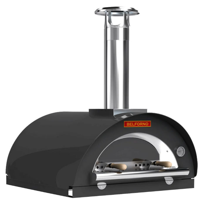 Belforno Medio Wood Fired Countertop Portable Outdoor Pizza Oven, Available in 6 Colors, Cook 3 pizzas at a time Pizza Oven Belforno Black  