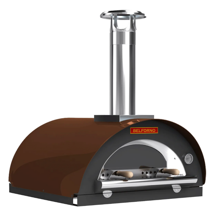 Belforno Medio Wood Fired Countertop Portable Outdoor Pizza Oven, Available in 6 Colors, Cook 3 pizzas at a time Pizza Oven Belforno Copper  