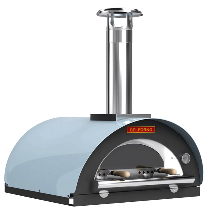 Belforno Medio Wood Fired Countertop Portable Outdoor Pizza Oven, Available in 6 Colors, Cook 3 pizzas at a time Pizza Oven Belforno Sky  
