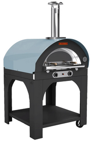 Belforno Grande Dual Fuel (Gas + Wood) Portable Free Standing Outdoor Pizza Oven, Available in 6 Colors, Cook 4 pizzas at a time Pizza Oven Belforno Sky  