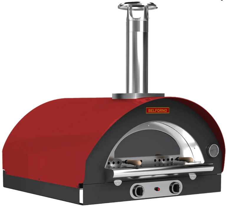 Belforno Medio Dual Fuel (Gas + Wood) Countertop Portable Outdoor Pizza Oven, Available in 6 Colors, Cook 3 pizzas at a time Pizza Oven Belforno   