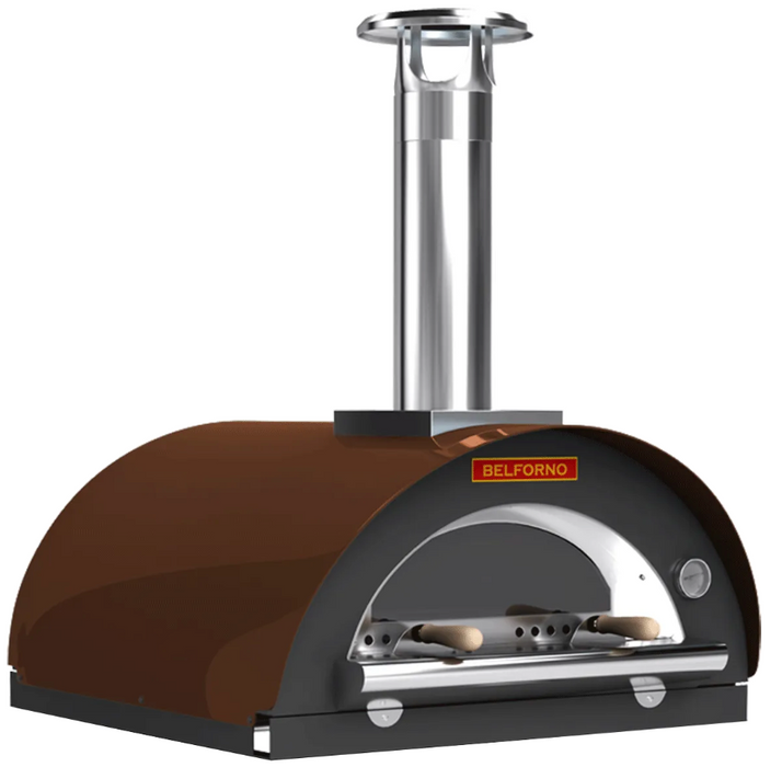 Belforno Piccolo Wood Fired Countertop Portable Outdoor Pizza Oven, Available in 6 Colors, Cook 2 pizzas at a time Pizza Oven Belforno Copper  