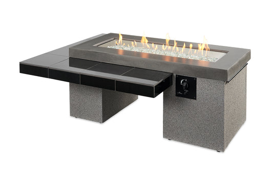 The Outdoor GreatRoom Company 65" Black Uptown Linear Gas Fire Pit Table (UPT-1242) Fire Pit Table The Outdoor GreatRoom Company   