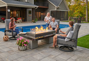 The Outdoor GreatRoom Company 65" Black Uptown Linear Gas Fire Pit Table (UPT-1242) Fire Pit Table The Outdoor GreatRoom Company   
