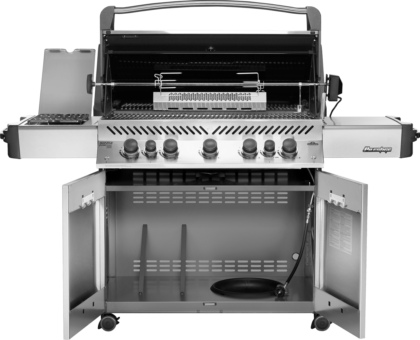 Napoleon Prestige® 665 76" Propane Gas Grill with Infrared Side and Rear Burners  Stainless Steel Free Standing Gas Grill Napoleon   