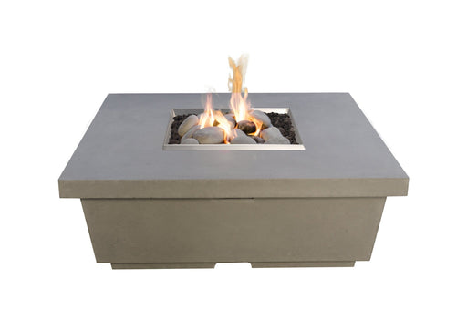 American Fyre Designs 44" Contempo Square Gas Firetable Fire Pit Table American Fyre Designs Smoke Propane Gas Manual Ignition System