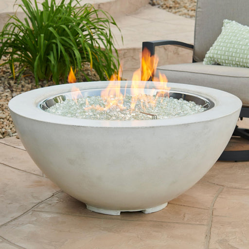 The Outdoor GreatRoom Company White Cove 42" Round Gas Fire Pit Bowl Fire Bowls The Outdoor GreatRoom Company   