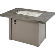 The Outdoor GreatRoom Company 44" Stone Grey Havenwood Rectangular Gas Fire Pit Table with Grey Base (HVGG-1224-K) Fire Pit Table The Outdoor GreatRoom Company   