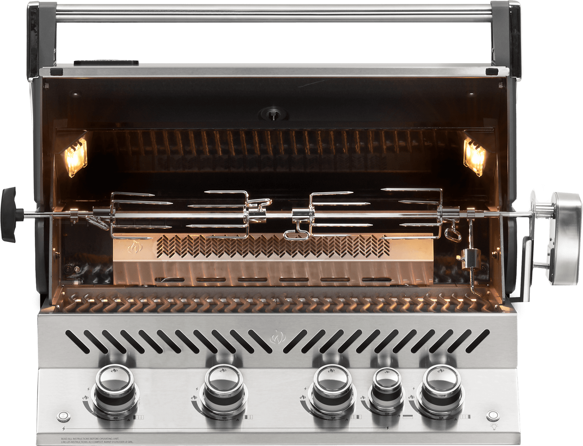 Napoleon Built-in Prestige PRO™ 500 33" Natural Gas Grill Head with Infrared Rear Burner  Stainless Steel Built-in Gas Grill Napoleon   