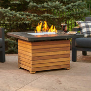 The Outdoor GreatRoom Company 42" Darien Rectangular Gas Fire Pit Table with Everblend Top (DAR-1224-EBG-K) Fire Pit Table The Outdoor GreatRoom Company   
