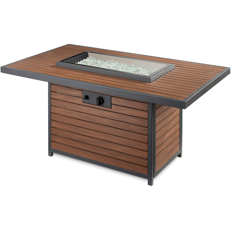 The Outdoor GreatRoom Company 50" Kenwood Rectangular Chat Height Gas Fire Pit Table (KW-1224-19-K) Fire Pit Table The Outdoor GreatRoom Company   