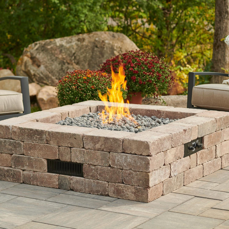 The Outdoor GreatRoom Company 51" Bronson Block Square Gas Fire Pit Kit (BRON5151-K) Fire Pit Kit The Outdoor GreatRoom Company   