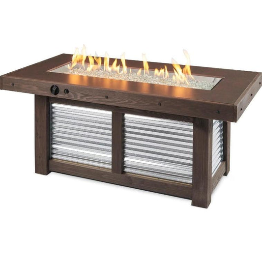 The Outdoor GreatRoom Company 55" Denali Brew Linear Gas Fire Pit Table (DENBR-1242) Fire Pit Table The Outdoor GreatRoom Company   