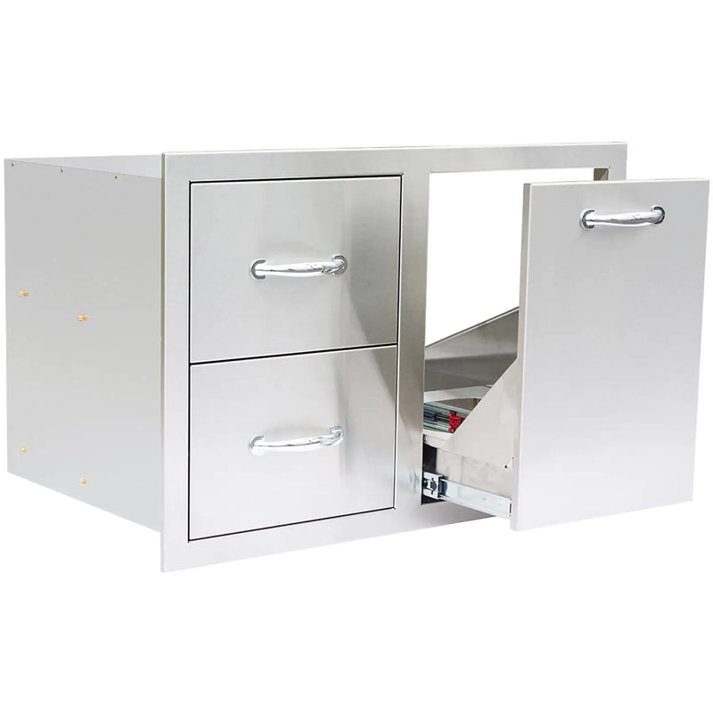 Summerset 33" Stainless Steel LP Tank Pullout Drawer Combo - Efficient Storage Solution Propane Tank Pullout Drawers Summerset   