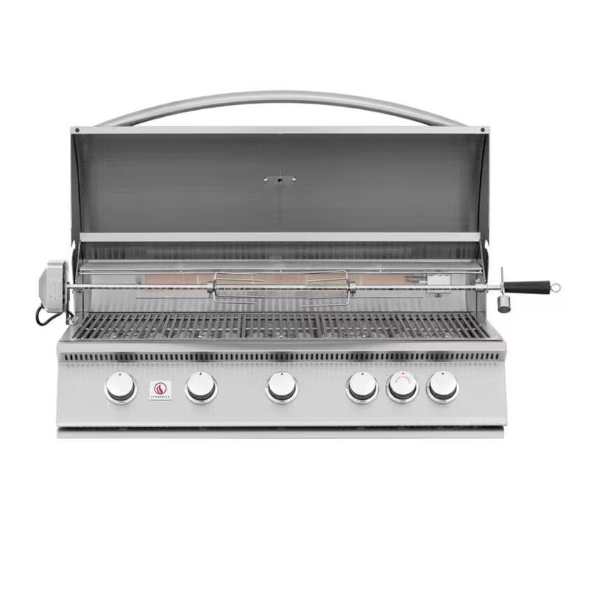 Summerset Sizzler SIZ40-NG/LP Burner: 40" 5-Burner Built-In Grill Built-in Gas Grill Summerset   