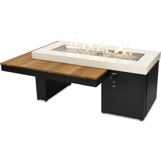 The Outdoor GreatRoom Company 65" Uptown Iroko Gas Fire Pit Table (UPT-1242-IRO) Fire Pit Table The Outdoor GreatRoom Company   