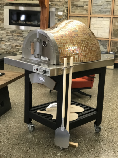 HPC Fire, Forno Series Dual Fuel Gas/Propane Wood Fired Outdoor Pizza Oven, Electronic Ignition System, 6 color options, Includes Steel Pizza Oven Stand on Wheels Pizza Oven HPC Fire   