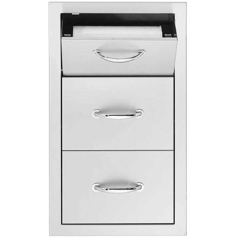 Summerset 17" Vertical 2-Drawer Combo with Paper Towel Holder - SSTDC-17 Drawers Summerset   