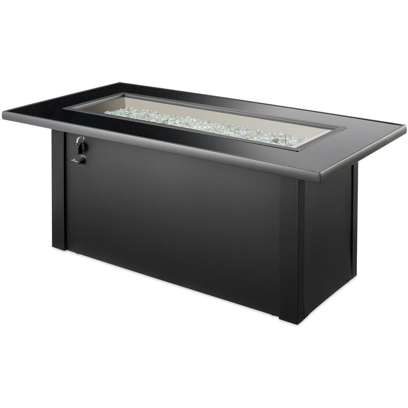 The Outdoor GreatRoom Company Monte Carlo Linear Gas Fire Pit Table (MCR-1242-BLK-K) Fire Pit Table The Outdoor GreatRoom Company   