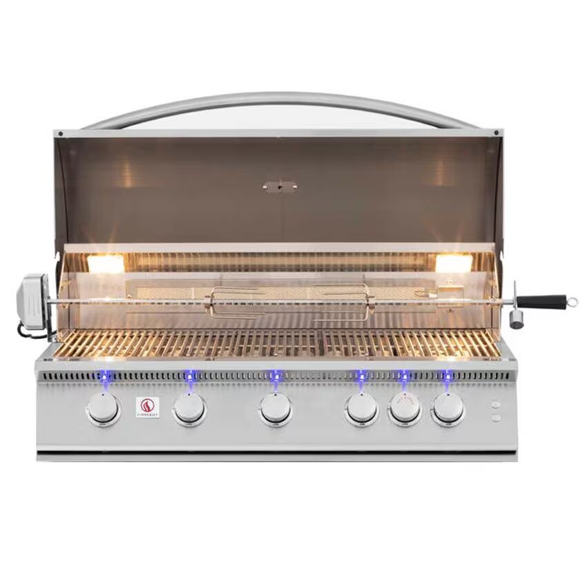 Summerset Sizzler Pro SIZPRO40-NG/LP: 40" 5-Burner Built-In Grill with Rear Infrared Burner Built-in Gas Grill Summerset   