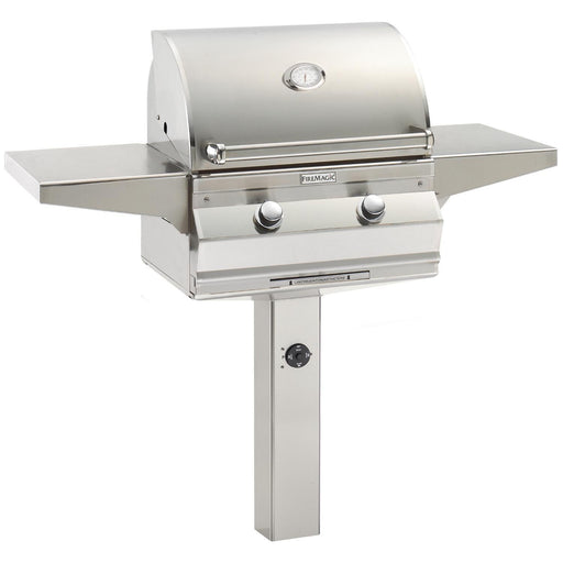 Fire Magic Choice 24-Inch Gas Grill with Analog Thermometer on In-Ground Post - Perfectly Grilled Delights for Any Gathering Post Mount Grill Fire Magic   
