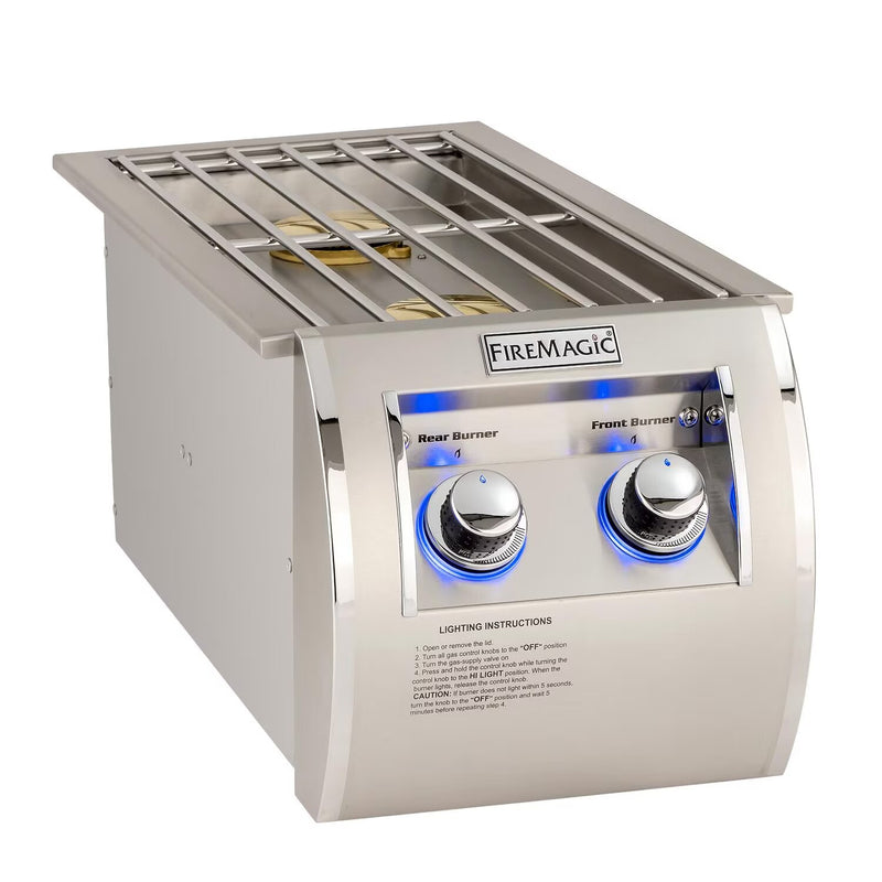 Fire Magic Echelon Diamond Gas Double Side Burner - Premium Outdoor Cooking Convenience Side Burners Fire Magic   