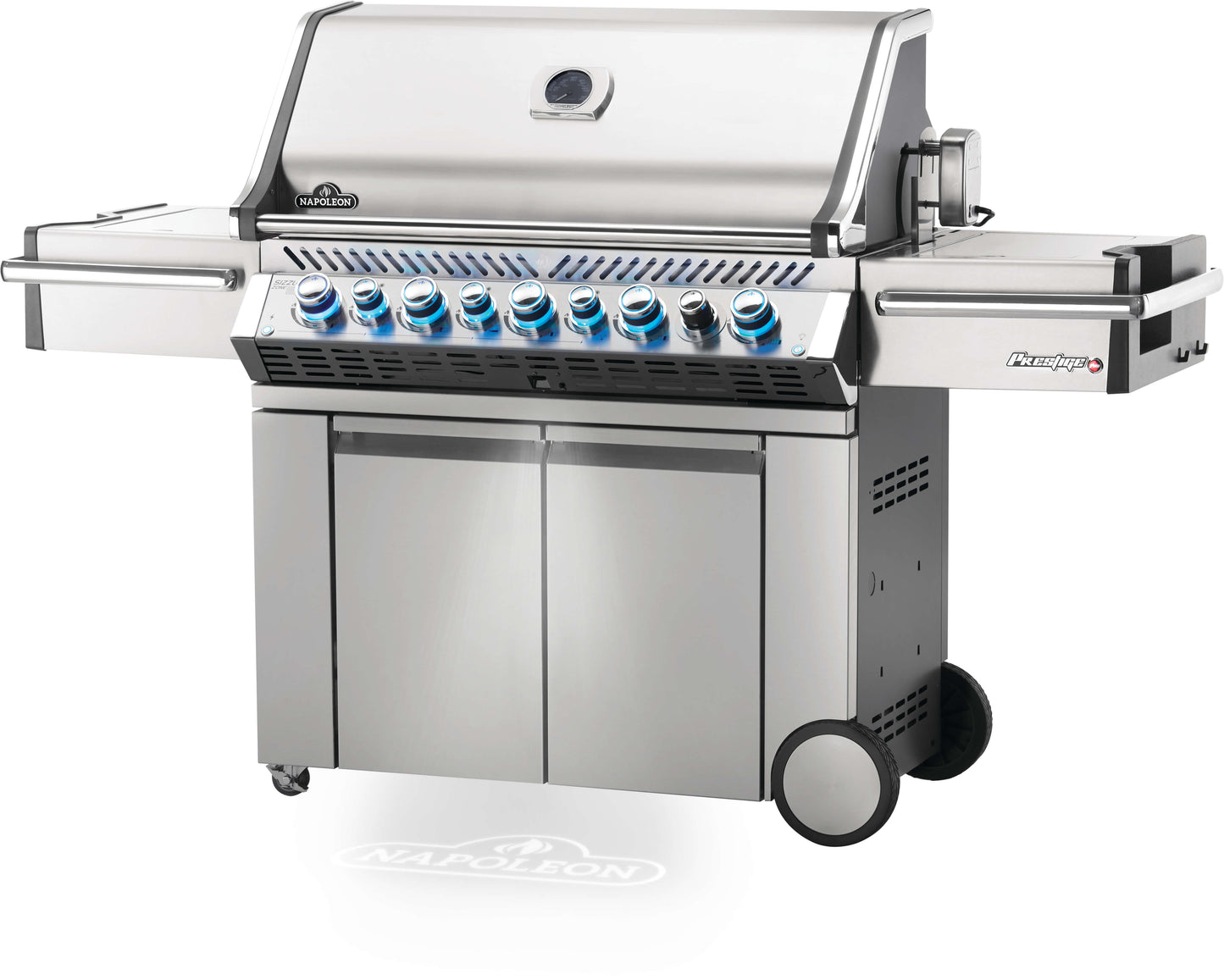 Napoleon Prestige PRO™ 665 Natural Gas Grill 76" with Infrared Rear and Side Burners  Stainless Steel Free Standing Gas Grill Napoleon   