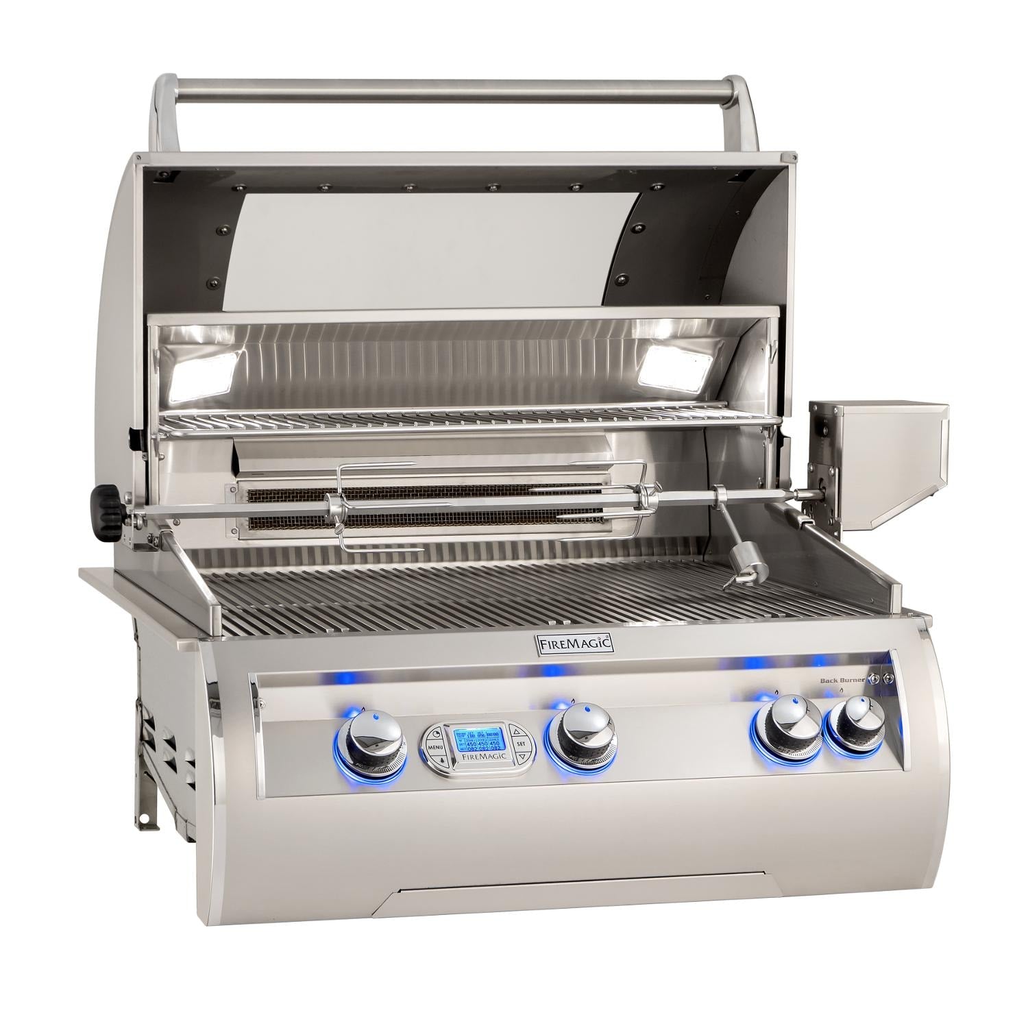 Fire Magic Echelon Diamond 30-inch Built-in Gas Grill with Magic View Window and Rotisserie - Stainless Steel - E660i-8E1P-W (30"x22") Built-in Gas Grill Fire Magic   