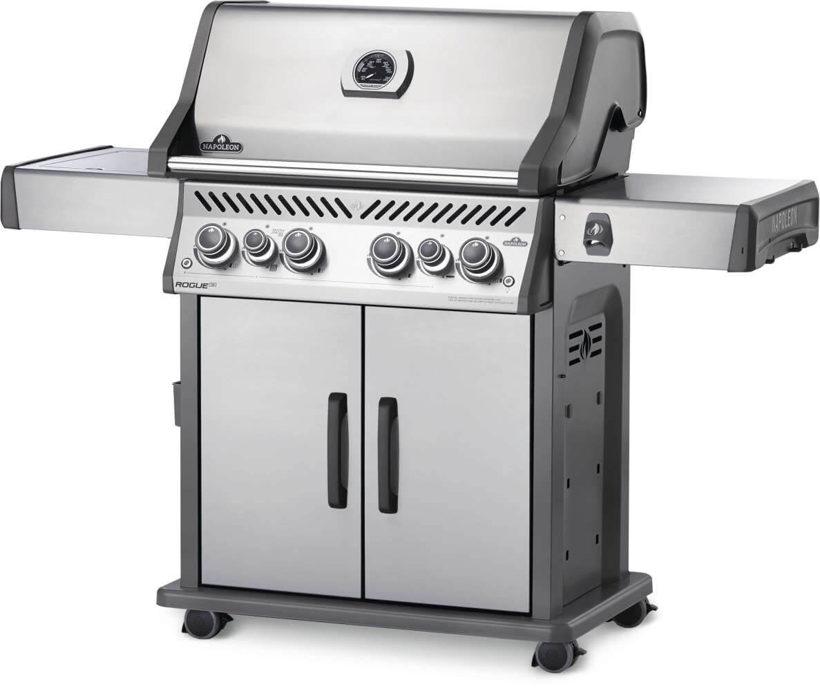 Napoleon Rogue® SE 525 48" Natural Gas Grill with Infrared Rear and Side Burners  Stainless Steel Free Standing Gas Grill Napoleon   