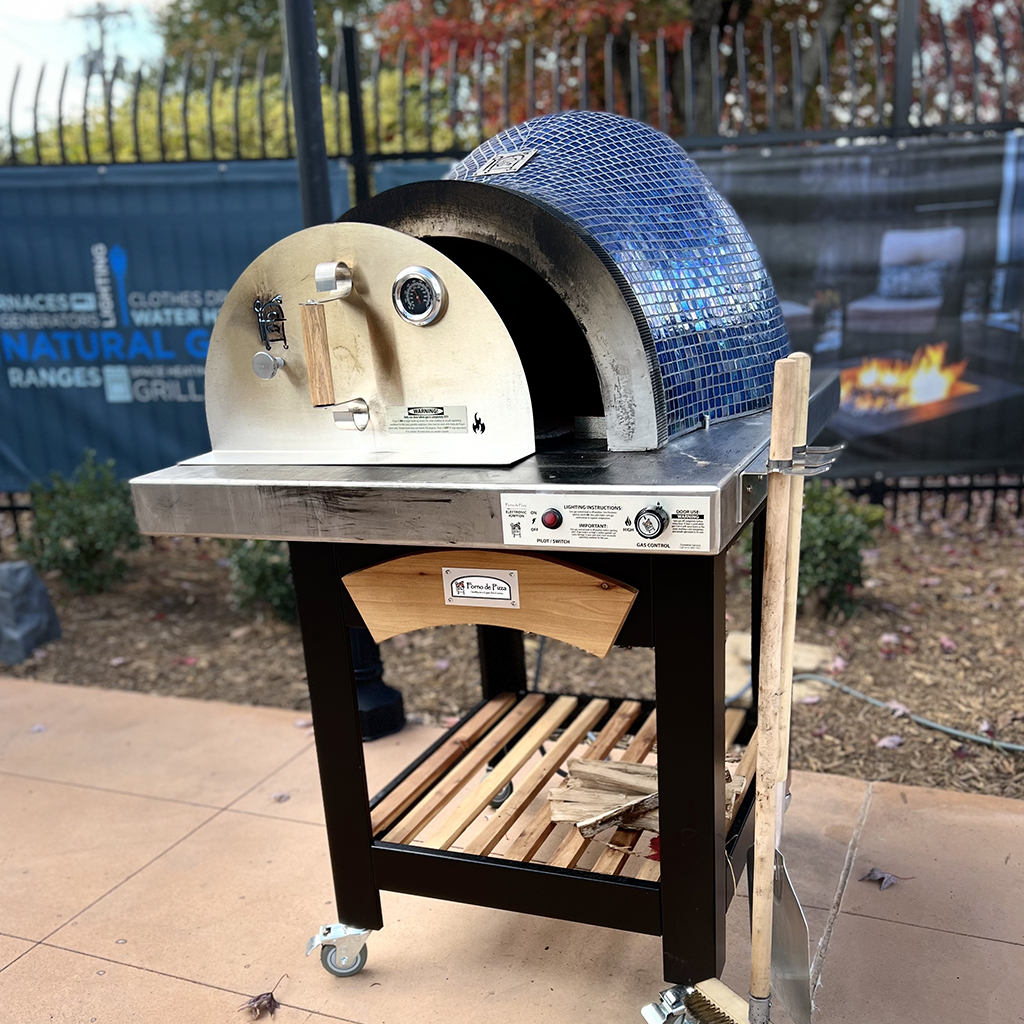 HPC Fire, Forno Series Dual Fuel Gas/Propane Wood Fired Outdoor Pizza Oven, Electronic Ignition System, 6 color options, Includes Steel Pizza Oven Stand on Wheels Pizza Oven HPC Fire   