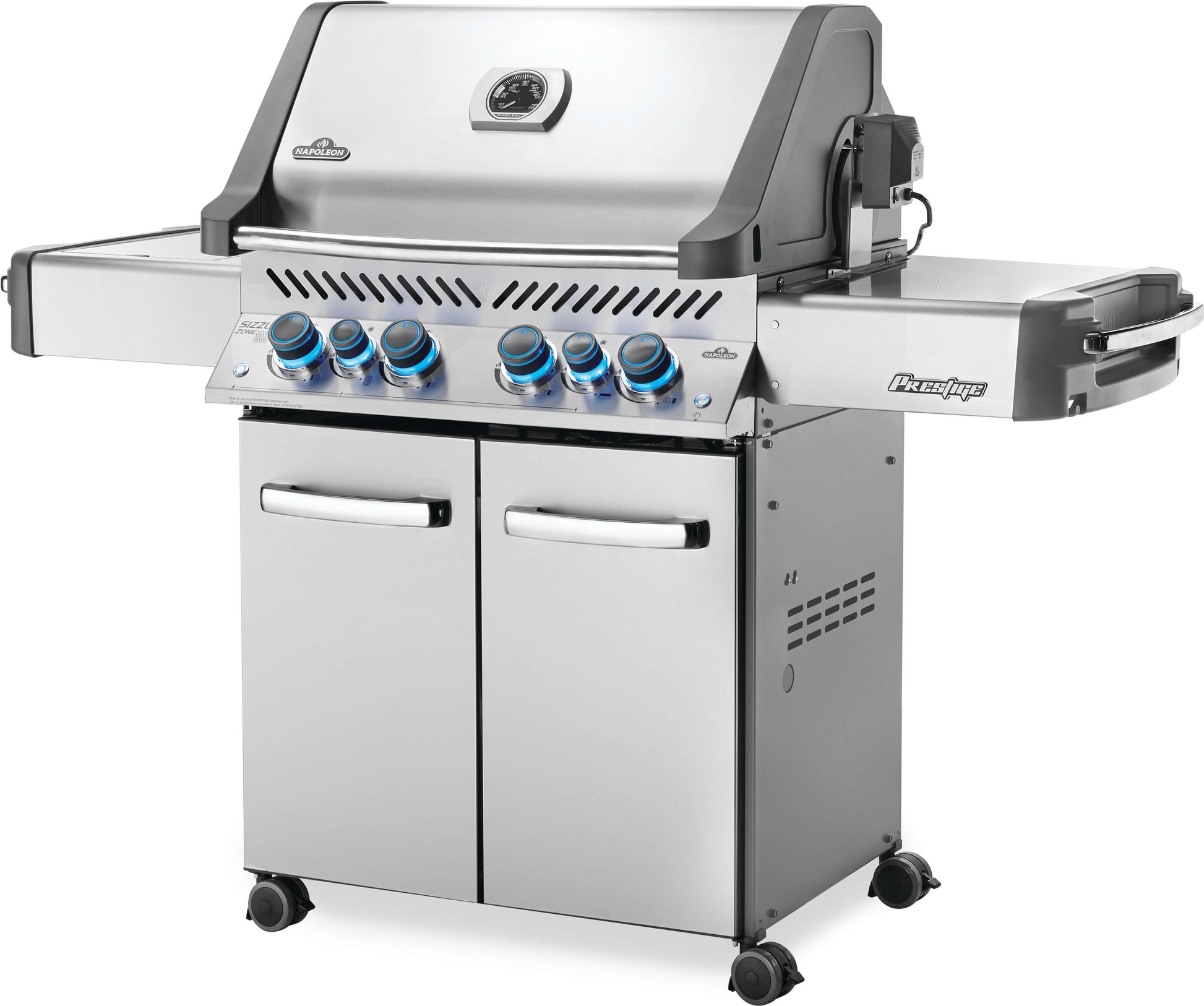 Napoleon Prestige® 500 66" Natural Gas Grill with Infrared Side and Rear Burners  Stainless Steel Free Standing Gas Grill Napoleon   