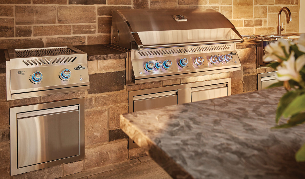 Napoleon Built-In 700 Series 18" Dual Infrared Burner Natural Gas, Stainless Steel Side Burners Napoleon   