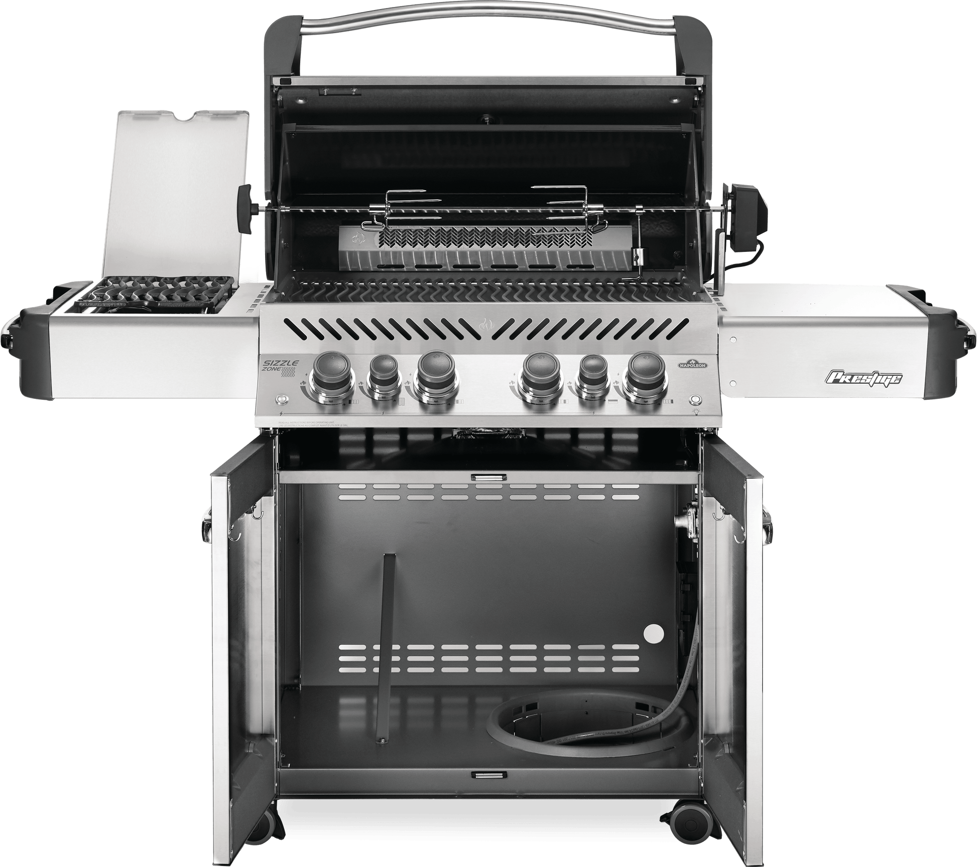 Napoleon Prestige® 500 66" Propane Gas Grill with Infrared Side and Rear Burners  Stainless Steel Free Standing Gas Grill Napoleon   