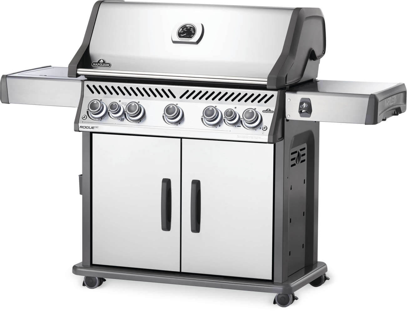 Napoleon Rogue® SE 625 48" Natural Gas Grill with Infrared Rear and Side Burners  Stainless Steel Free Standing Gas Grill Napoleon   