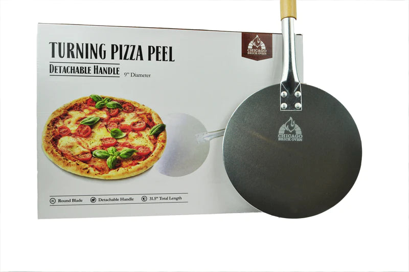 Chicago Brick Oven Aluminum Pizza Peel - With Leather Strap & Detachable Wood Handle Pizza Peel Chicago Brick Oven (CBO)   