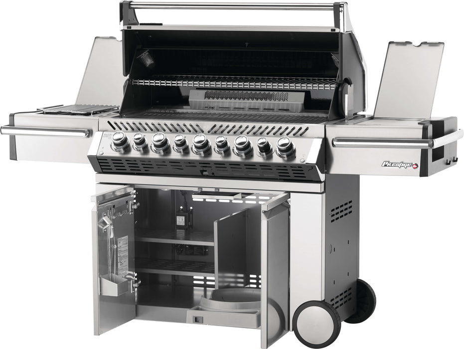 Napoleon Prestige PRO™ 665 Natural Gas Grill 76" with Infrared Rear and Side Burners  Stainless Steel Free Standing Gas Grill Napoleon   
